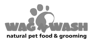 WAG N WASH NATURAL PET FOOD & GROOMING logo