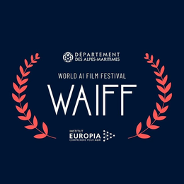 WAIFF WORLD AI FILM FESTIVAL DÉPARTEMENT DES ALPES-MARITIMES INSTITUT EUROPIA COMPRENDRE POUR AGIR logo