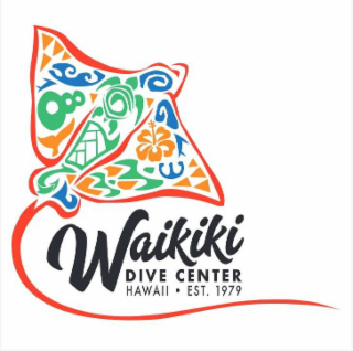 WAIKIKI DIVE CENTER EST. 1979 HONOLULU HAWAII logo