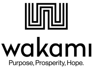 WAKAMI PURPOSE, PROSPERITY, HOPE. logo