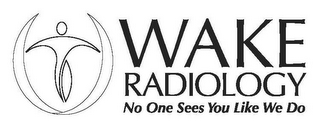 WAKE RADIOLOGY NO ONE SEES YOU LIKE WE DO logo
