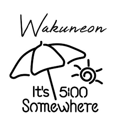 WAKUNEON IT'S 5:00 SOMEWHERE logo