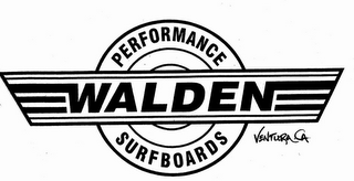 WALDEN PERFORMANCE SURFBOARDS VENTURA CA logo