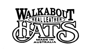 WALKABOUT HATS REAL LEATHER MADE IN AUSTRALIA logo