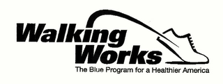 WALKING WORKS THE BLUE PROGRAM FOR A HEALTHIER AMERICA logo