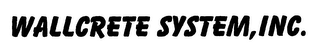 WALLCRETE SYSTEM, INC. logo