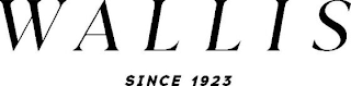 WALLIS SINCE 1923 logo