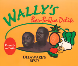 WALLY'S BAR-B-QUE DELITE logo