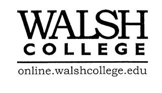 WALSH COLLEGE ONLINE.WALSHCOLLEGE.EDU logo