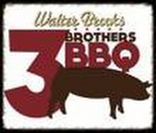 WALTER BROOKS 3 BROTHERS BBQ logo
