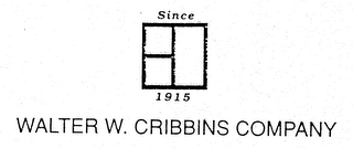 WALTER W. CRIBBINS COMPANY SINCE 1915 logo
