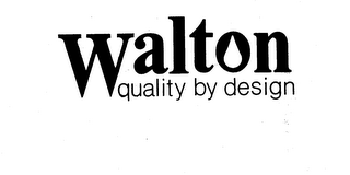 WALTON-QUALITY BY DESIGN logo
