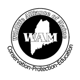 WAM WILDLIFE ALLIANCE OF MAINE CONSERVATION-PROTECTION-EDUCATION logo
