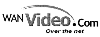 WAN VIDEO. COM OVER THE NET logo