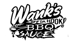 WANK'S OFF DA HOOK! BBQ SAUCE logo
