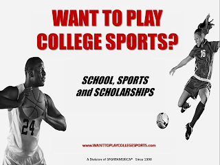 WANT TO PLAY COLLEGE SPORTS? SCHOOLS, SPORTS AND SCHOLARSHIPS WWW.WANTTOPLAYCOLLEGESPORTS.COM A DIVISION OF SPORTSAMERICA SINCE 1990 logo