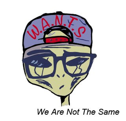 W.A.N.T.S. WE ARE NOT THE SAME logo