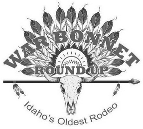 WAR BONNET ROUND UP IDAHO'S OLDEST RODEO logo