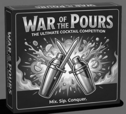 WAR OF THE POURS THE ULTIMATE COCKTAIL COMPETITION MIX. SIP. CONQUER. logo