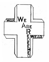 WAR WEAR WE ARE REDEEMED logo