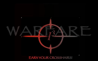 WARFARE I3 EARN YOUR CROSSHAIRS! logo
