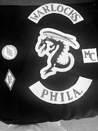 WARLOCKS PHILA. IN MEMORY OF ALL MY BROTHERS 1% ER MC logo