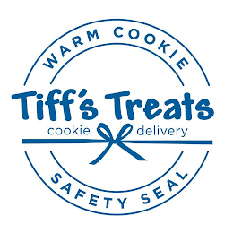 WARM COOKIE SAFETY SEAL TIFF'S TREATS COOKIE DELIVERY logo