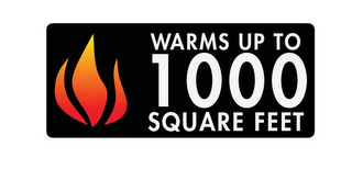 WARMS UP TO 1000 SQUARE FEET logo