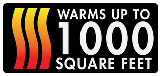 WARMS UP TO 1000 SQUARE FEET logo