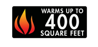 WARMS UP TO 400 SQUARE FEET logo