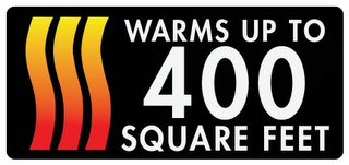 WARMS UP TO 400 SQUARE FEET logo