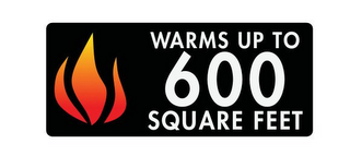 WARMS UP TO 600 SQUARE FEET logo