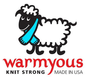 WARMYOUS KNIT STRONG MADE IN USA logo