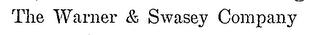 WARNER & SWASEY logo