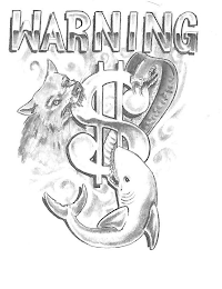 WARNING $ logo