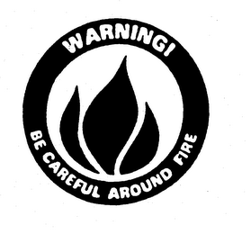 WARNING! BE CAREFUL AROUND FIRE logo