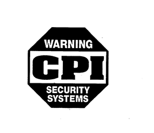 WARNING CPI SECURITY SYSTEM logo