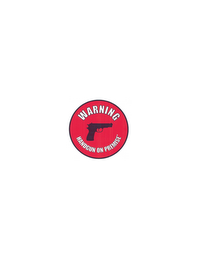 WARNING HANDGUN ON PREMISE logo