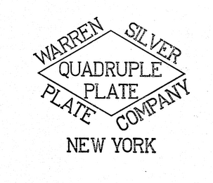 WARREN SILVER PLATE CO. NEW YORK QUADRUPLE PLATE logo