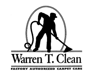 WARREN T. CLEAN FACTORY AUTHORIZED CARPET CARE logo