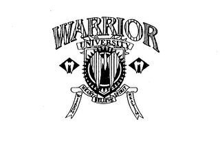 WARRIOR UNIVERSITY WISDOM HEART BELIEVE SPIRIT REALISM logo