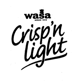 WASA SEDAN 1919 CRISP'N LIGHT logo