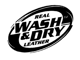WASH & DRY REAL LEATHER logo