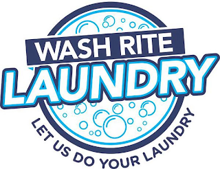WASH RITE LAUNDRY LET US DO YOUR LAUNDRY logo