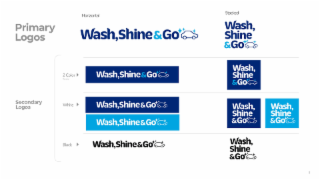 WASH, SHINE, &, GO logo