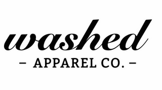 WASHED - APPAREL CO. - logo