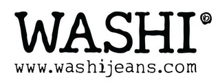 WASHI WWW.WASHIJEANS.COM logo
