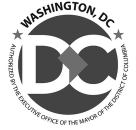 WASHINGTON, DC AUTHORIZED BY THE EXECUTIVE OFFICE OF THE MAYOR OF THE DISTRICT OF COLUMBIA DC logo