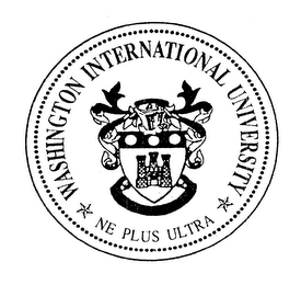 WASHINGTON INTERNATIONAL UNIVERSITY NE PLUS ULTRA logo