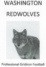 WASHINGTON REDWOLVES PROFESSIONAL GRIDIRON FOOTBALL logo